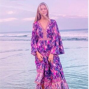 Spell and the gypsy collective wisteria Bianca gown size large NWOT